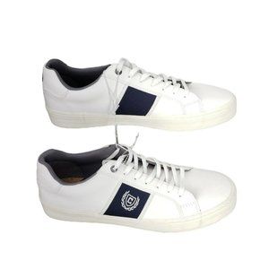 Chaps Hodge Ross Sneakers Shoes Cream White Navy‎ Mens Size 10.5 10 1/2